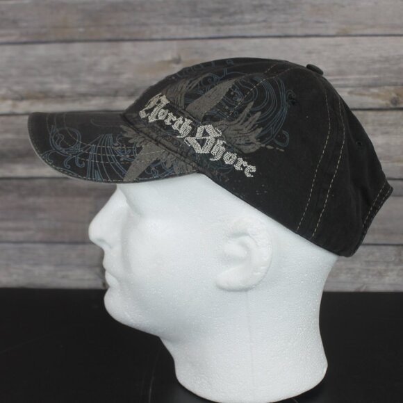 CRAZY SHIRT HAWAIN NORTH SHORE Gray Baseball Hat Embroidered Cap Adjustable Back - Picture 3 of 10